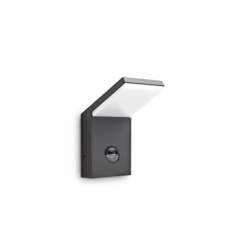 Exteriérové ​​nástěnné svítidlo Ideal lux 221519 STYLE AP1 SENSOR antracit 1xLED 5W / 680lm 4000K antracit IP54