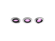 Philips HUE White and color Ambiance 8720169318854 Centura zápustné svietidlo GU10 4,2W/350lm 2000-6500K+RGB hliník 3-set