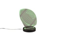 TRIO Reality R52821132 FOOTBALL dekorační stolní lampička SMD LED V210mm 3,2W/250lm 3000K černá matná
