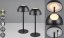 TRIO Reality R54106132 RICARDO vonkajšia dotyková stolná lampa SMD LED V300mm 1,7W/240lm 3000K IP54 čierna matná, nabíjateľná batéria, USB-C port