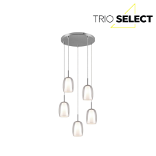 TRIO SELECT 317530506 BARRET závesné svietidlo D480mm 5xE14 chrómová, priehľadná