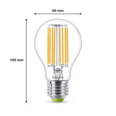 Philips 8719514343788 LED žiarovka E27 4W/60W 840lm 3000K A60 filament A-class