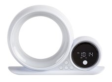 RABALUX 76109 Wakeway dekoračná stolná lampička s hodinami LED 5W RGB biela