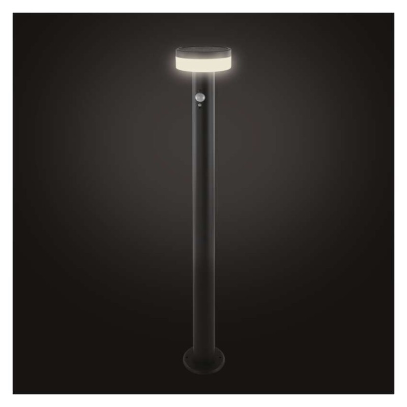 EMOS ZGJ0F4S TERION solární venkovní stojanové svítidlo/sloupek LED 125 × 125 × 805 2W 200lm 3000K IP44 se senzorem antracit