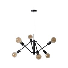 LUCIDE 21424/06/30 LESTER Závesné svietidlo E27 6x40W čierna