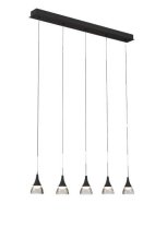 AZzardo AZ2910 DECOline DALMATIA 5 BLACK stropní závěsné LED svítidlo 5xLED 25W / 1500lm IP20 černá