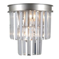 Italux WL-44372-2A-SLVR-BRW nástenné svietidlo Verdes 2x40W E14 strieborná