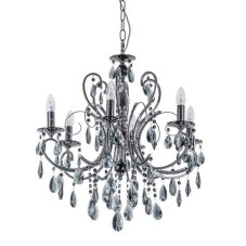 MD72709-6B ITALUX Barocco Black glamour křišťálový lustr 6X40W E14 IP20