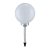 3377 GLOBO Exteriérové solárne LED svietidlo, zapichovacia Guľa na osvetlenie záhrad a terás, 4x 0,06W 4000K IP44 strieborná, biela