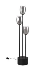 TRIO SELECT 417500354 BARRET stojacia lampa V1400mm 3xE14 čierna matná, dymová
