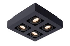 LUCIDE 09119/21/30 XIRAX stropné bodové stmievateľné svietidlo 4xGU10/5W LED čierna