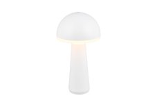 TRIO Reality R57716131 FUNGO vonkajšia stolná lampa SMD LED V310mm 2W/200lm 3000+4000+6500K IP54 biela matná, čierna, nabíjateľná batéria, USB-C port, nabíjacia stanica