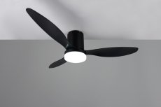 TRIO Reality R64202132 GÖTEBORG Stropný ventilátor s osvetlením D1320mm SMD LED 20W/2500lm 2700-6000K čierna, diaľkový ovládač