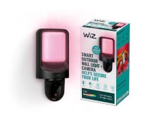 Philips WIZ 8720169072114 vonkajšie nástenné svietidlo s kamerou, 120° zorné pole, detekcia pohybu a zvuku, 1080P, 30 FPS, 17W/1250lm 2700K IP44 čierna