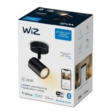Philips WiZ Tunable white 8719514551817 IMAGEO bodové svietidlo 1xGU10 5W/350lm 2700-6500K čierna stmievateľné