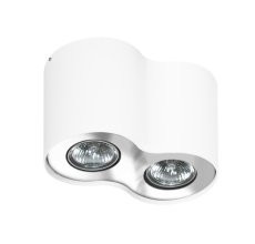 AZZARDO AZ0709 TECHNOline NEOS 2 WHITE/CHROME prisadené bodové svietidlo/spot 2xGU10 50W IP20 biela/chróm