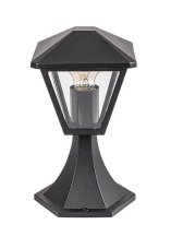 RABALUX 7148 Paravento exteriérové stojanové svietidlo/stĺpik V290mm 1xE27 IP44 čierna, priehľadná