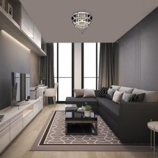 RABALUX 2237 Pallas stropné svietidlo D400mm LED 32W/2030lm 3xE14 4000K chrómová, biela