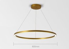 Immax 07159-G80 NEO FINO závesné svietidlo LED D800mm 60W/4200lm 2700-6500K matná zlatá, diaľkové ovládanie