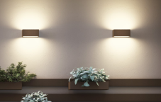REDO 90563 LIMAS venkovní nástěnné svítidlo SMD LED 26W 2914/1678lm 3000K IP65 rezavě hnědá, efektní
