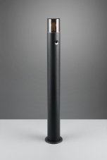 TRIO 422260132 HOOSIC vonkajšie stojanové svietidlo/stĺpik so senzorom V800mm 1xE27 IP44 čierna matná, dymová