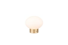 TRIO Reality R57771101 EARL dotyková stolní lampička SMD LED 1,5W/100lm 3000K mosazná matná, bílá matná, nabíjecí baterie, USB-C port