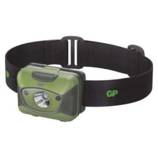 GP P8572 LED nabíjacia čelovka 300lm 3× AAA mikro USB IPX6 zeleno-šedá