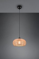 TRIO 312200136 INGA závesné svietidlo 1xE27 D290mm čierna matná, prírodná