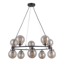 ITALUX PND-28622-10A Galvez závesné svietidlo 10xE14 D720mm čierna matná, antická bronzová