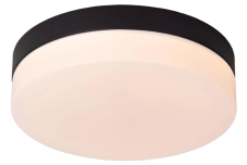 LUCIDE 79111/24/30 BISKIT stropné svietidlo so senzorom D230mm LED 12W/600lm 2700K IP44 čierna, opálová