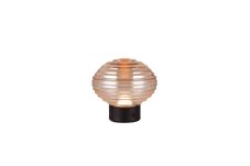 TRIO Reality R57771113 EARL dotyková stolní lampička SMD LED 1,5W/100lm 3000K černá matná, jantarová, nabíjecí baterie, USB-C port