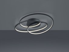 TRIO 673916032 Gale LED stropné svietidlo 38W/3850lm 3000K matné čierne, switchdimmer