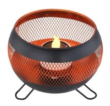 Globo 36710 solárne svietidlo dekoratívne, miska so sviečkou D150mm LED 0,06W 1700K, vrátane batérie 1xAAA 200mAh 1,2V, IP44, čierna matná, imitácia hrdze