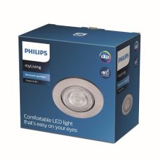 Philips Taragon LED SL262 Zápustné svietidlo kruhové 4,5W/380lm 85mm 2700K nikel