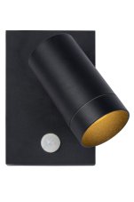 LUCIDE 09831/01/30 TAYLOR exteriérové nástenné svietidlo so senzorom GU10 1x50W IP54 čierna