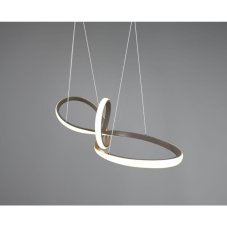 TRIO R32751107 SANSA závesné svietidlo LED 28W/3200lm 3000K, matný nikel, switchdimmer