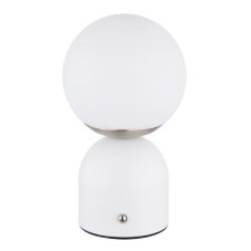 GLOBO 21006W JULSY dotyková stolná lampička V210mm LED 2,5W/189lm 2700+4000+6500K matná biela, vrátane CR18650 1800mAh 3,7V, USB kábel
