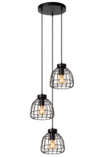 LUCIDE 00429/13/30 FILOX závěsné svítidlo D445mm 3xE27 černá