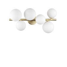 Ideal Lux 309279 PERLAGE stropné svietidlo 6xG9 saténová mosadz, biela