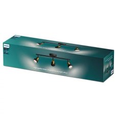 Philips 8720169299917 Conduit stropné bodové svietidlo/spot 3xGU10 čierna, mosadzná, ClickFix