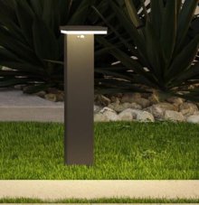 REDO 90536 TAIYO solární stojanové svítidlo/sloupek se senzorem V650mm SMD LED 2W 340/240lm 3000K IP54 antracit