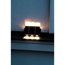 Immax 08491L IMMAX WALL-5 Vonkajšie solárne nástenné svietidlo LED 169x112x64mm 2W 3000-3500K, svetelný senzor, IP54, čierna