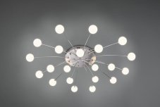 TRIO 641412107 BULLET stropné svietidlo SMD LED D965mm 21x1,5W/170lm 3000K matný nikel, biela, switchdimmer