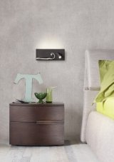 REDO 01-2985 BROOK nástenné bodové svietidlo/spot s vypínačom LED 8+3W/733+135lm 3000K čierna, USB port