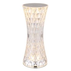 GLOBO 28073 GIXI stolná lampička V185mm LED 1,5 RGBW efekt číreho krištáľu, vrátane batérie 800 mAh 3,7V, USB kábel, ON/OFF