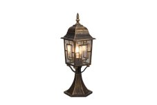 TRIO 505960128 VOLTURNO vonkajšie stojanové svietidlo/stĺpik V470mm 1xE27 IP23 starožitná mosadzná