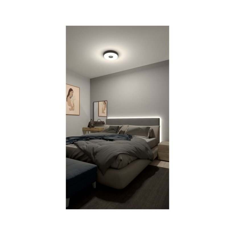 Philips 8720169301313 Coiner stropné svietidlo D389mm LED 24W/2800lm 4000K čierna, SceneSwitch