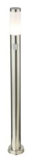 GLOBO 3159S BOSTON vonkajšie stojanové svietidlo/stĺpik so senzorom V1100mm 1xE27 IP44 nerez, opál