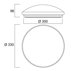 Sylvania 0043427 stropné svietidlo START ECO SURFACE IP44 1550LM 3000K/4000K DUALTONE