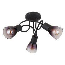 GLOBO 54312-3D SATELLA stropné svietidlo D380mm 3xE14 čierna matná, dymová